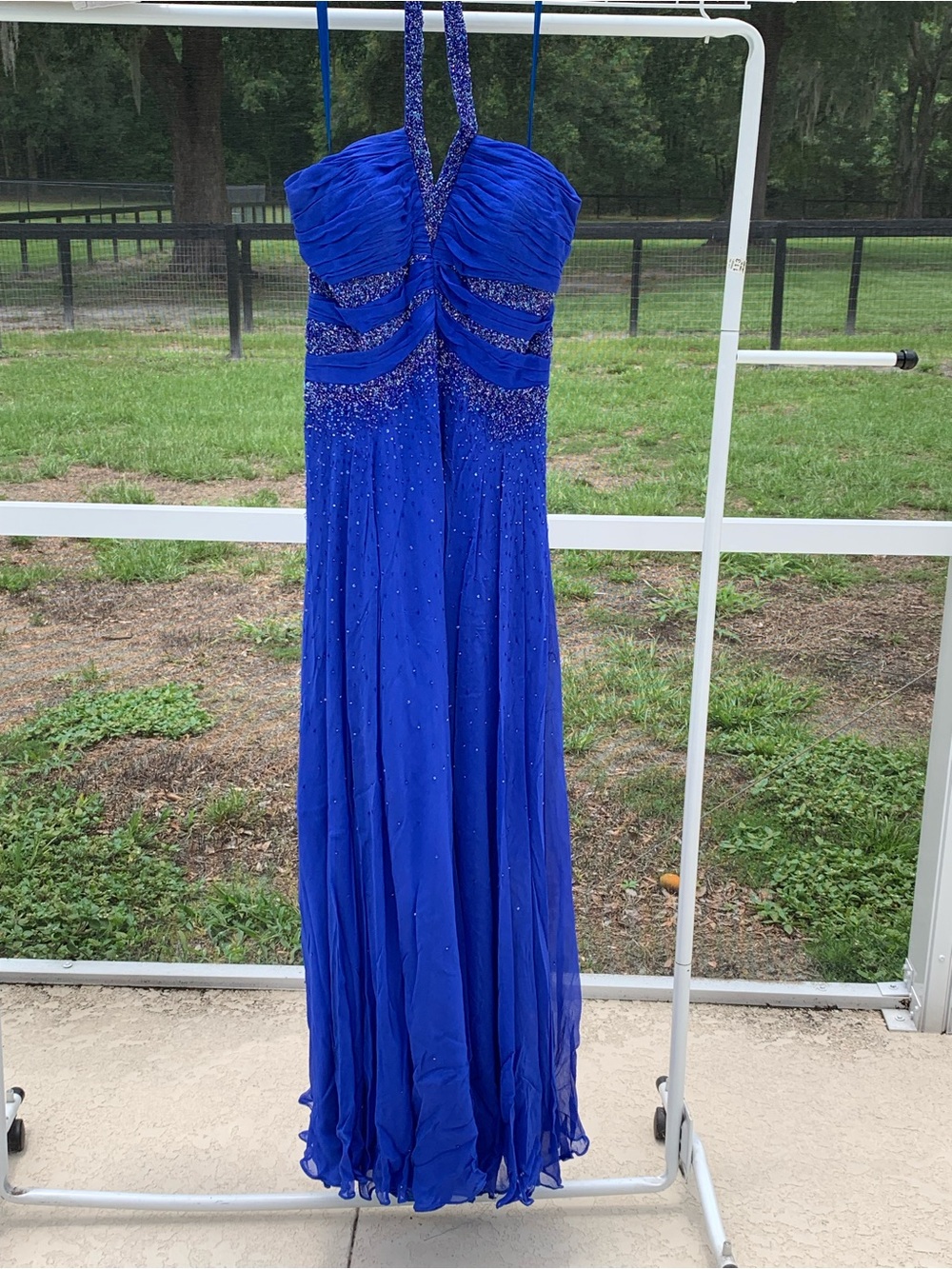 Strapless Royal Blue Dress
